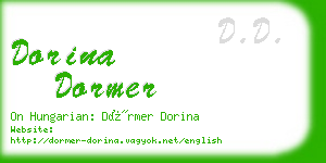 dorina dormer business card